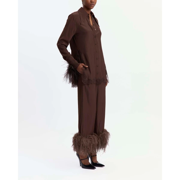 Elevate your elegance in this 16 Arlington Pants from the luxury feather dress edit