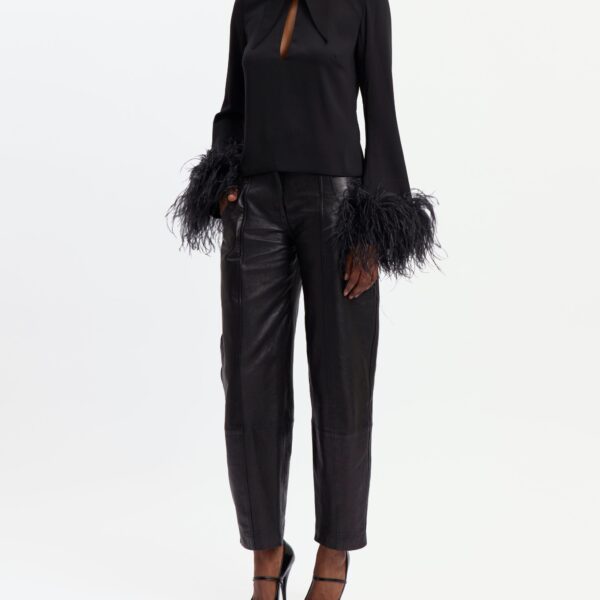 Elevate your elegance in this 16 Arlington Tops from the luxury feather dress edit