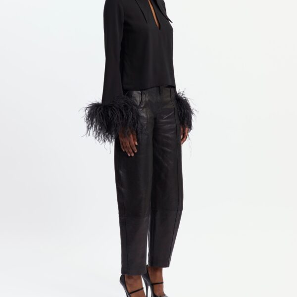Elevate your elegance in this 16 Arlington Tops from the luxury feather dress edit