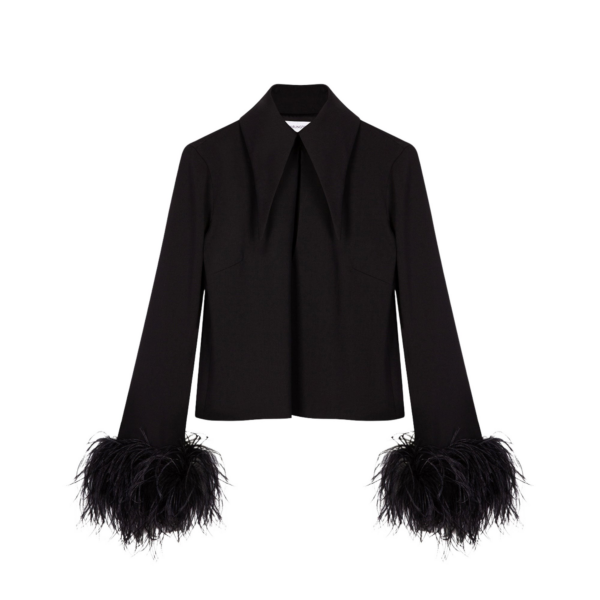 Elevate your elegance in this 16 Arlington Tops from the luxury feather dress edit