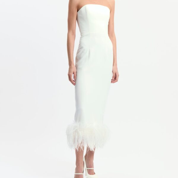 Elevate your elegance in this 16 Arlington Dresses from the luxury feather dress edit