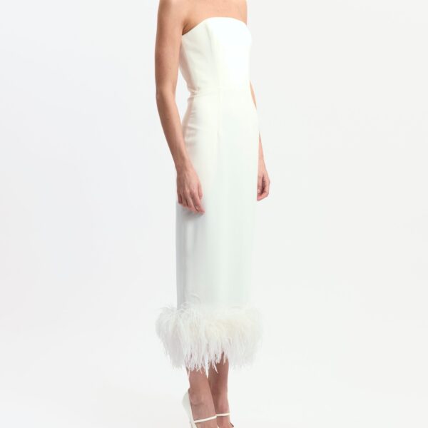 Elevate your elegance in this 16 Arlington Dresses from the luxury feather dress edit