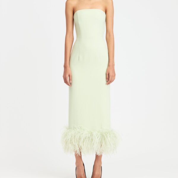Elevate your elegance in this 16 Arlington Dresses from the luxury feather dress edit