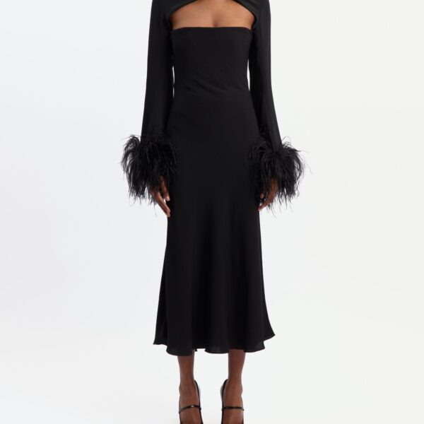 Elevate your elegance in this 16 Arlington Dresses from the luxury feather dress edit