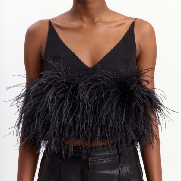 Elevate your elegance in this 16 Arlington Tops from the luxury feather dress edit