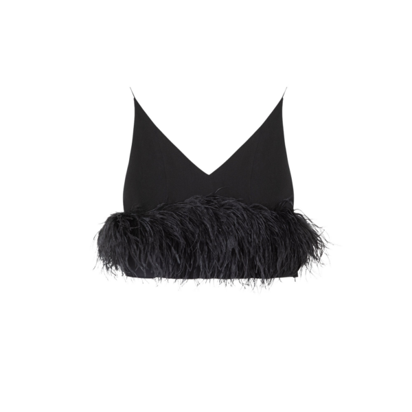 Elevate your elegance in this 16 Arlington Tops from the luxury feather dress edit