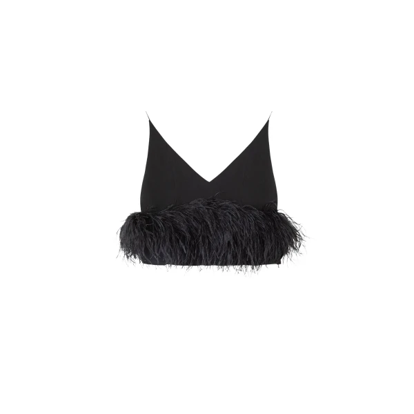 Elevate your elegance in this 16 Arlington Tops from the luxury feather dress edit