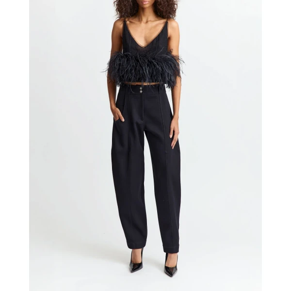Elevate your elegance in this 16 Arlington Tops from the luxury feather dress edit