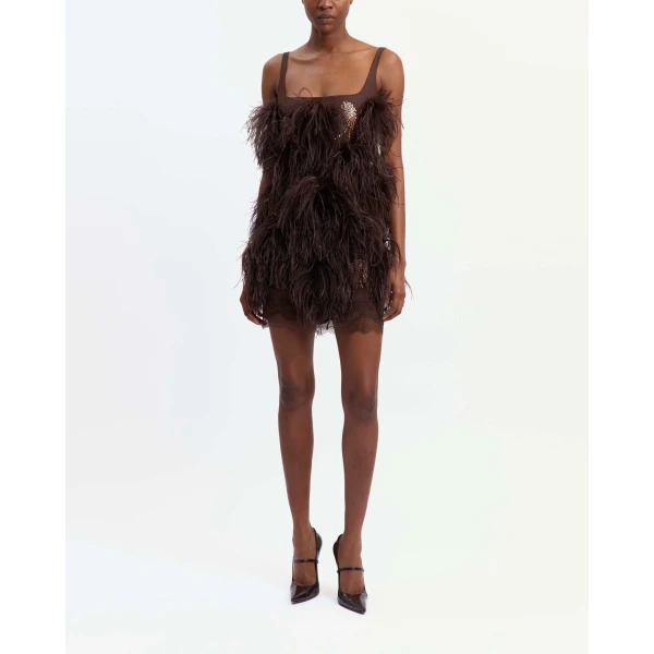 Elevate your elegance in this 16 Arlington Dresses from the luxury feather dress edit