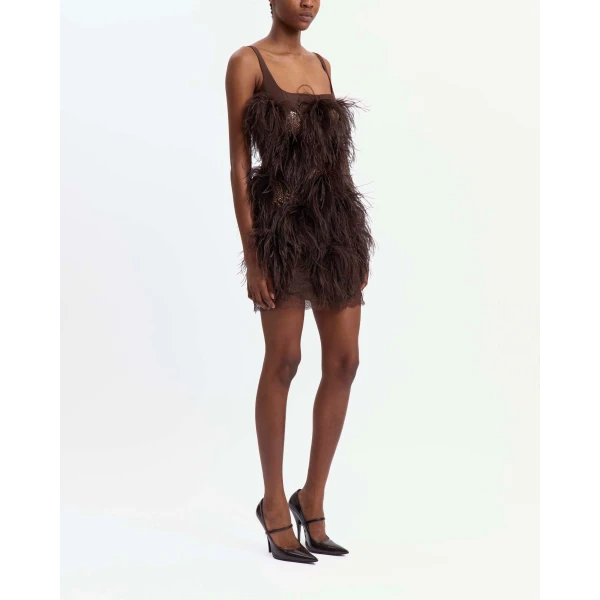 Elevate your elegance in this 16 Arlington Dresses from the luxury feather dress edit