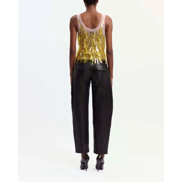 Elevate your elegance in this 16 Arlington Tops from the luxury feather dress edit