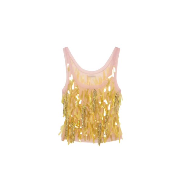 Elevate your elegance in this 16 Arlington Tops from the luxury feather dress edit