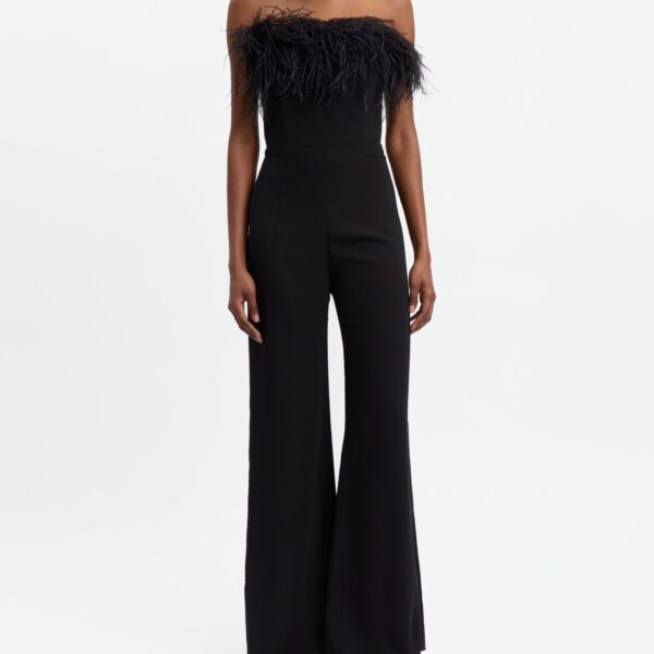 Elevate your elegance in this 16 Arlington Jumpsuit from the luxury feather dress edit