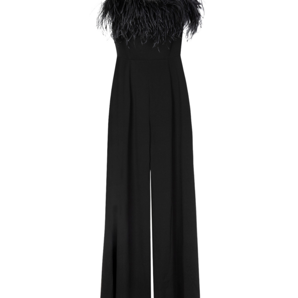 Elevate your elegance in this 16 Arlington Jumpsuit from the luxury feather dress edit