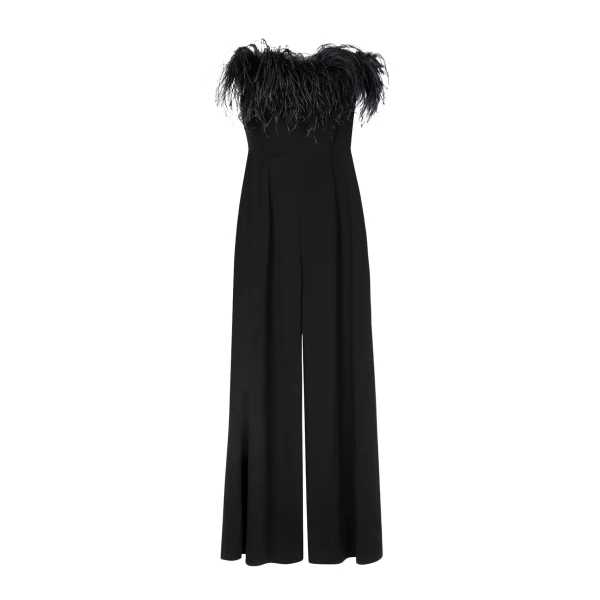 Elevate your elegance in this 16 Arlington Jumpsuit from the luxury feather dress edit