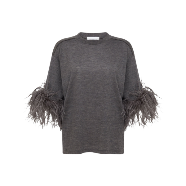 Elevate your elegance in this 16 Arlington Tops from the luxury feather dress edit