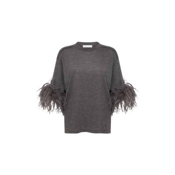 Elevate your elegance in this 16 Arlington Tops from the luxury feather dress edit