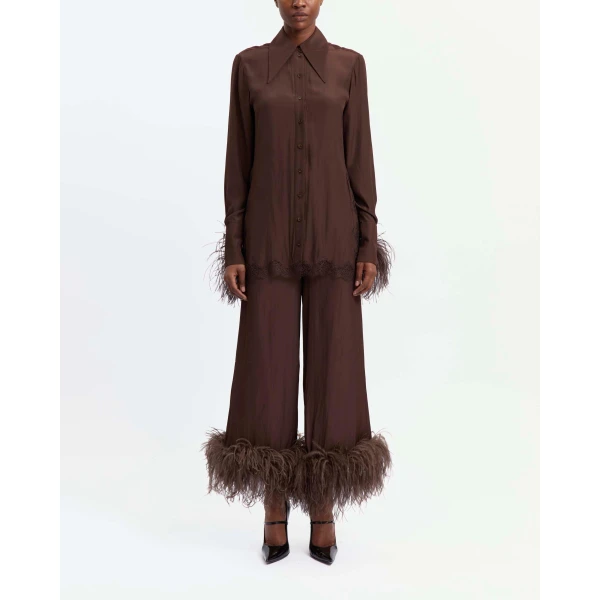 Elevate your elegance in this 16 Arlington Tops from the luxury feather dress edit