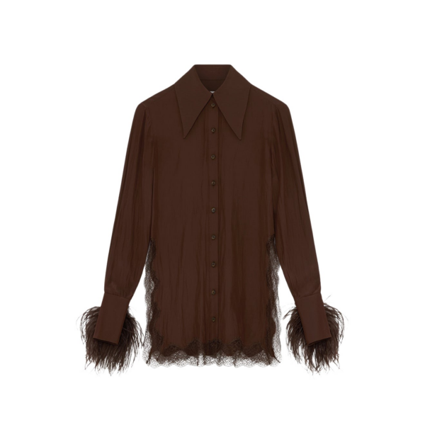 Elevate your elegance in this 16 Arlington Tops from the luxury feather dress edit