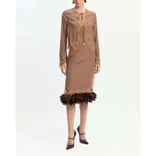 Elevate your elegance in this 16 Arlington Skirts from the luxury feather dress edit