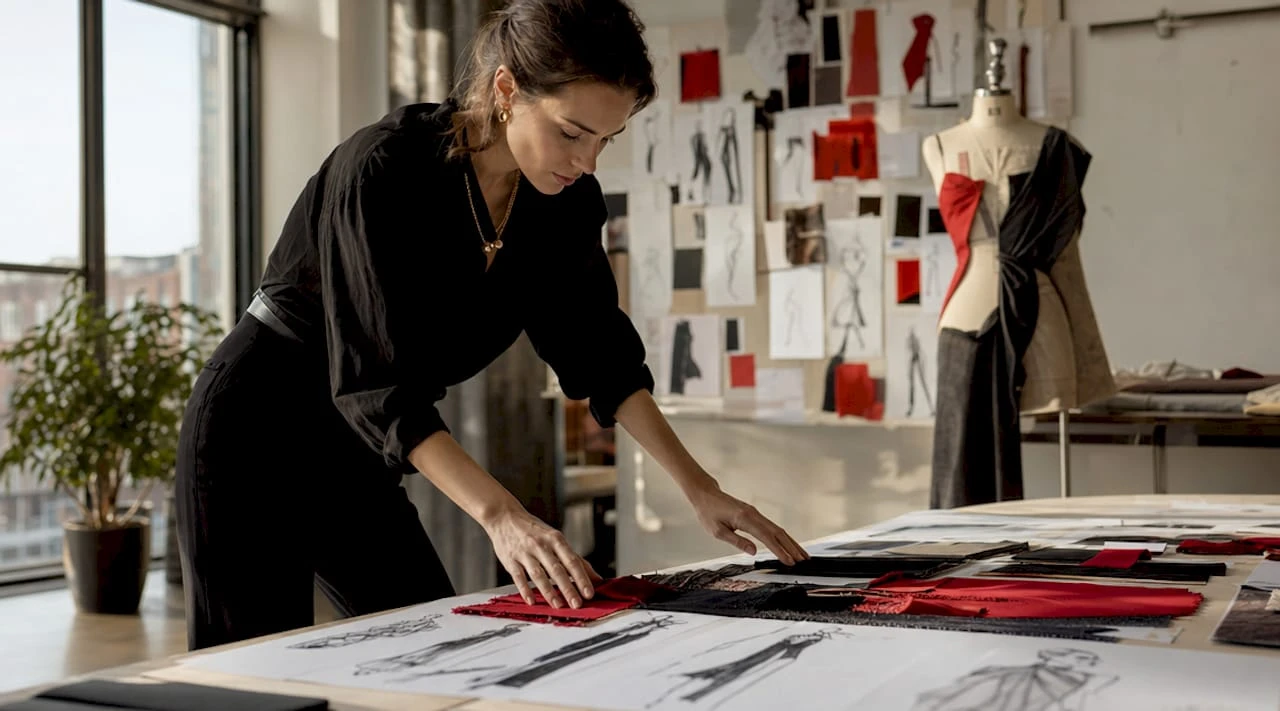 Modedesigner entwirft Skizzen für seine neue Prêt-à-porter-Kollektion.