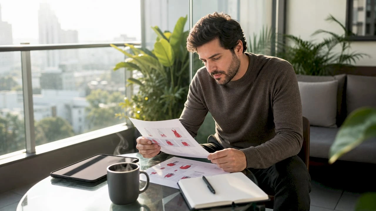 Especialista a avaliar diferentes opções de compras personalizadas