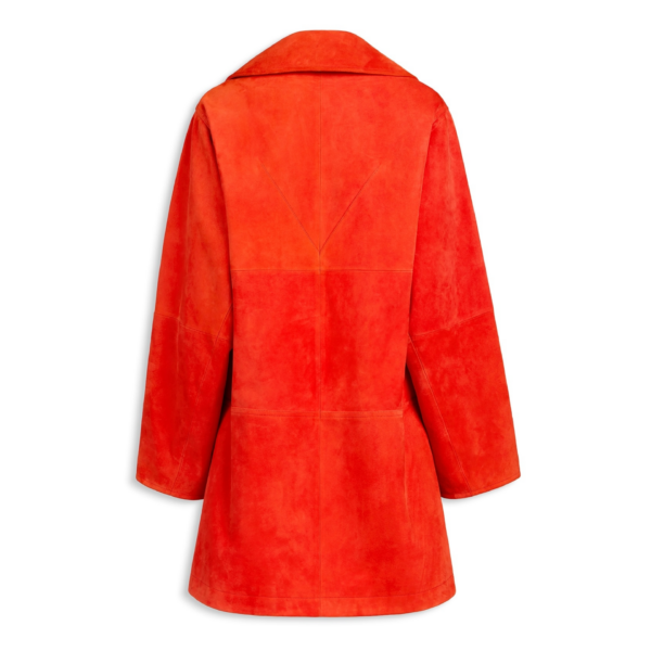 Alaïa A Line Suede Goatskin Coat - ALAÏA Coats - Laser Cut Luxury - Shop at Coveti