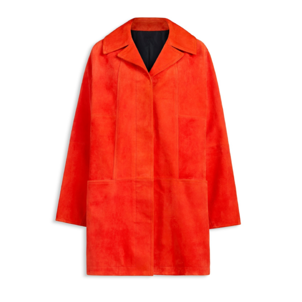 Alaïa A Line Suede Goatskin Coat - ALAÏA Coats - Laser Cut Luxury - Shop at Coveti