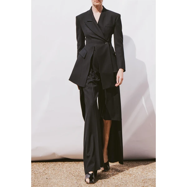 Awake Mode Asymmetric Volume-Contrast Jacket Dark Navy, view 4