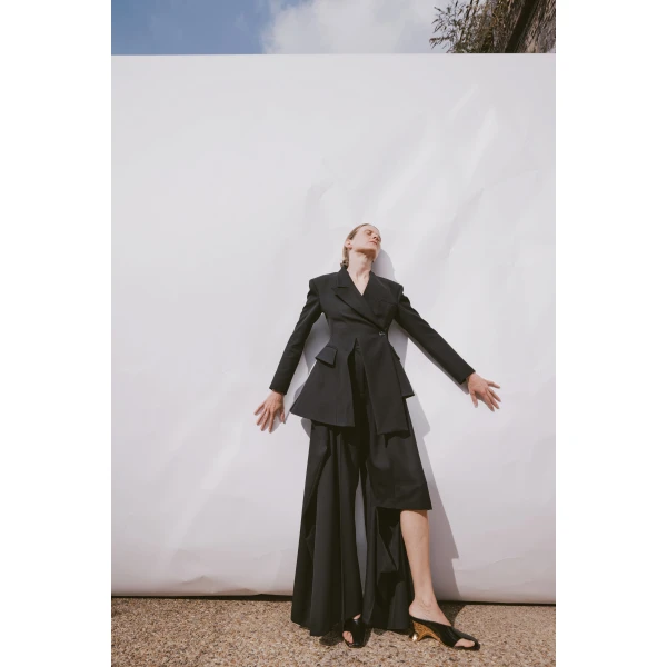 Awake Mode Asymmetric Volume-Contrast Jacket Dark Navy, view 5