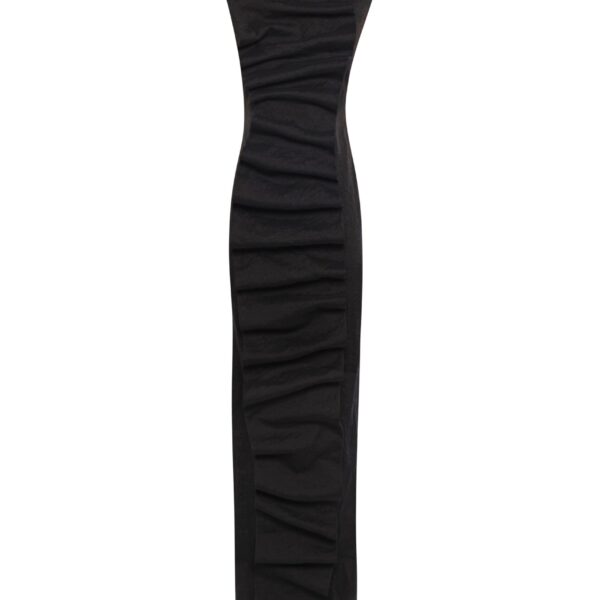 Bib-Front Maxi Dress Black