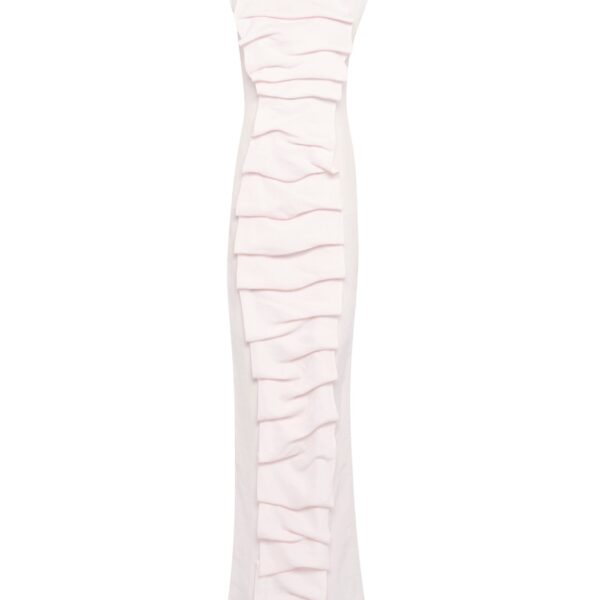 Bib-Front Maxi Dress Pale Pink