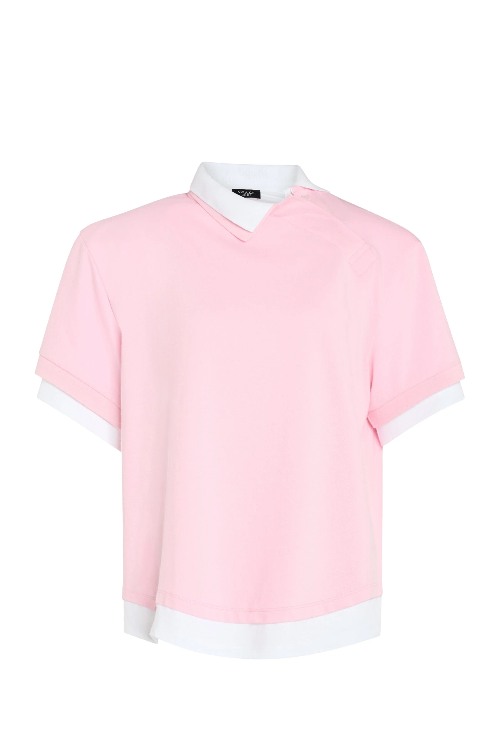 A.W.A.K.E.-MODE-Double-Collar-Rugby-Top-Pink-White-scaled28461_nobg A.W.A.K.E. MODE top