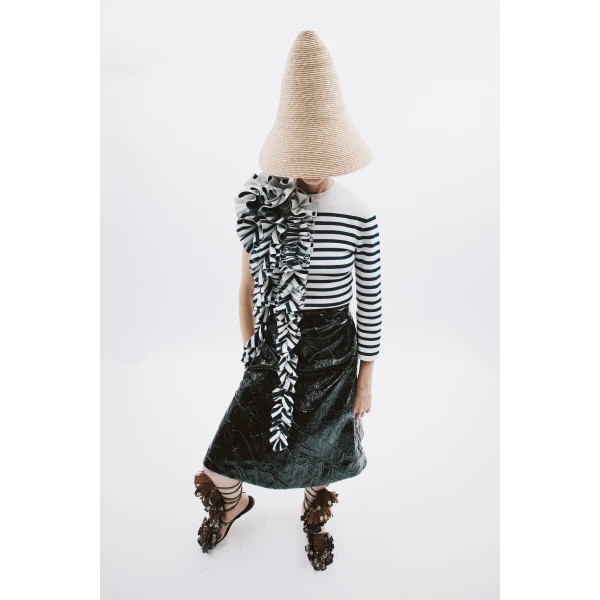 Awake Mode Knee-Length A-Line Skirt Black, view 5