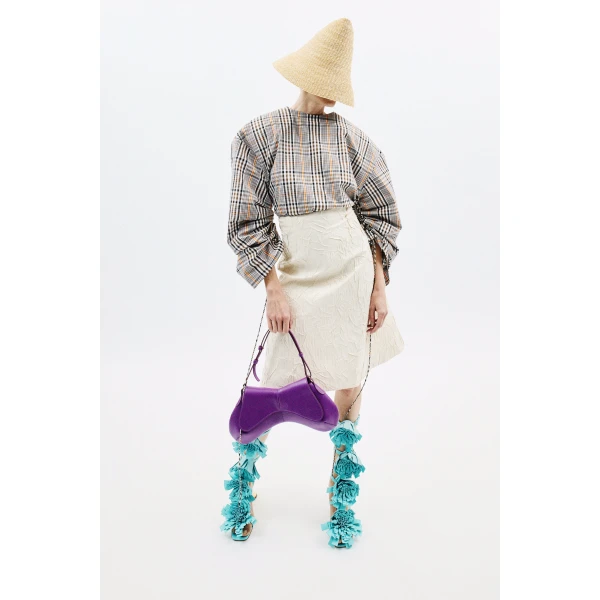Awake Mode Knee-Length A-Line Skirt Ecru, view 2