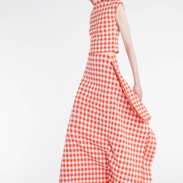 Red White Gingham skirt