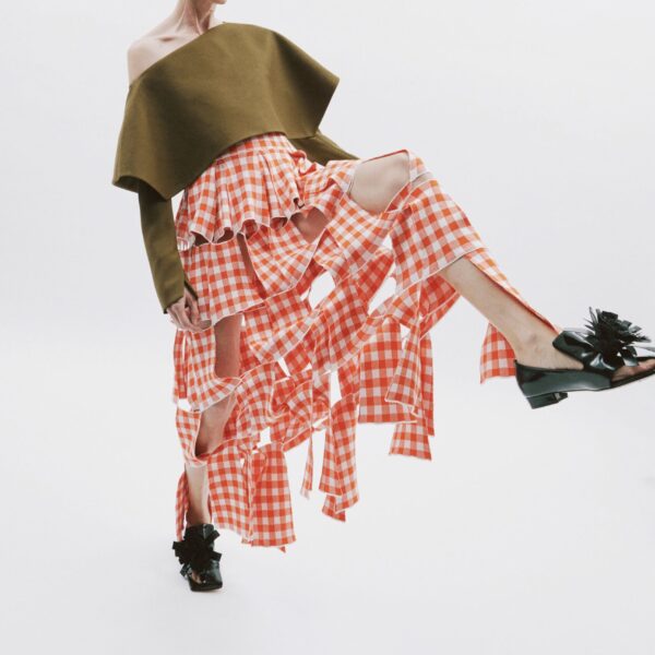 Red White Gingham skirt
