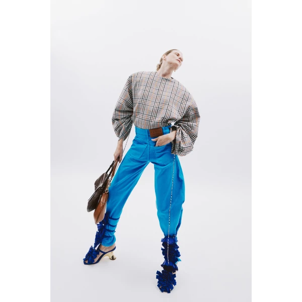 Awake Mode Mirror Jeans With Side Inserts Bright Blue, view 2