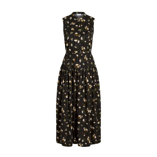 Adam Lippes Arden Dress in Black Floral