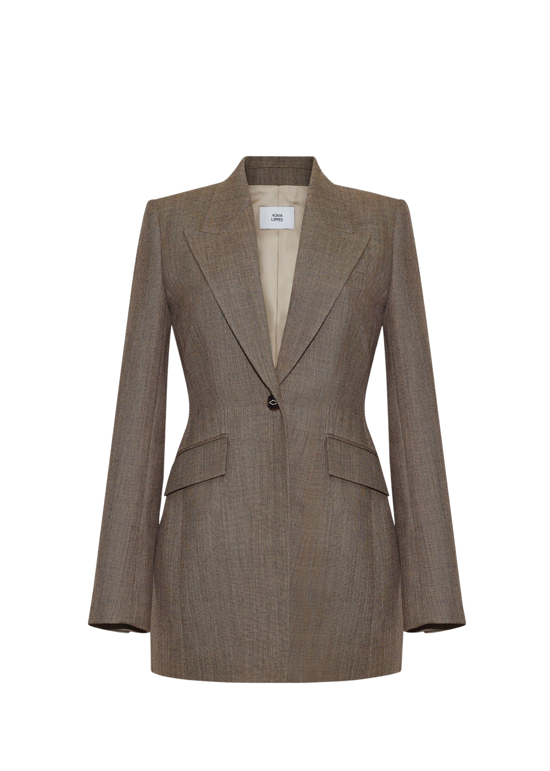 Adam Lippes Beaumont Blazer in Black/Camel