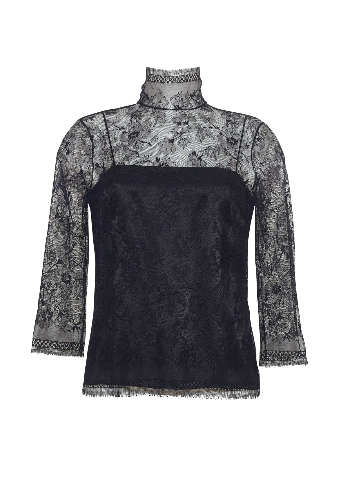 Adam Lippes Chantilly Lace Turtleneck