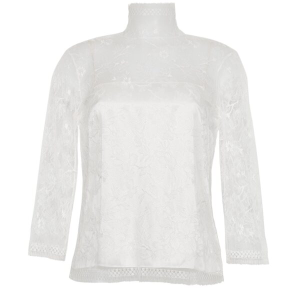 Adam Lippes Chantilly Lace Turtleneck
