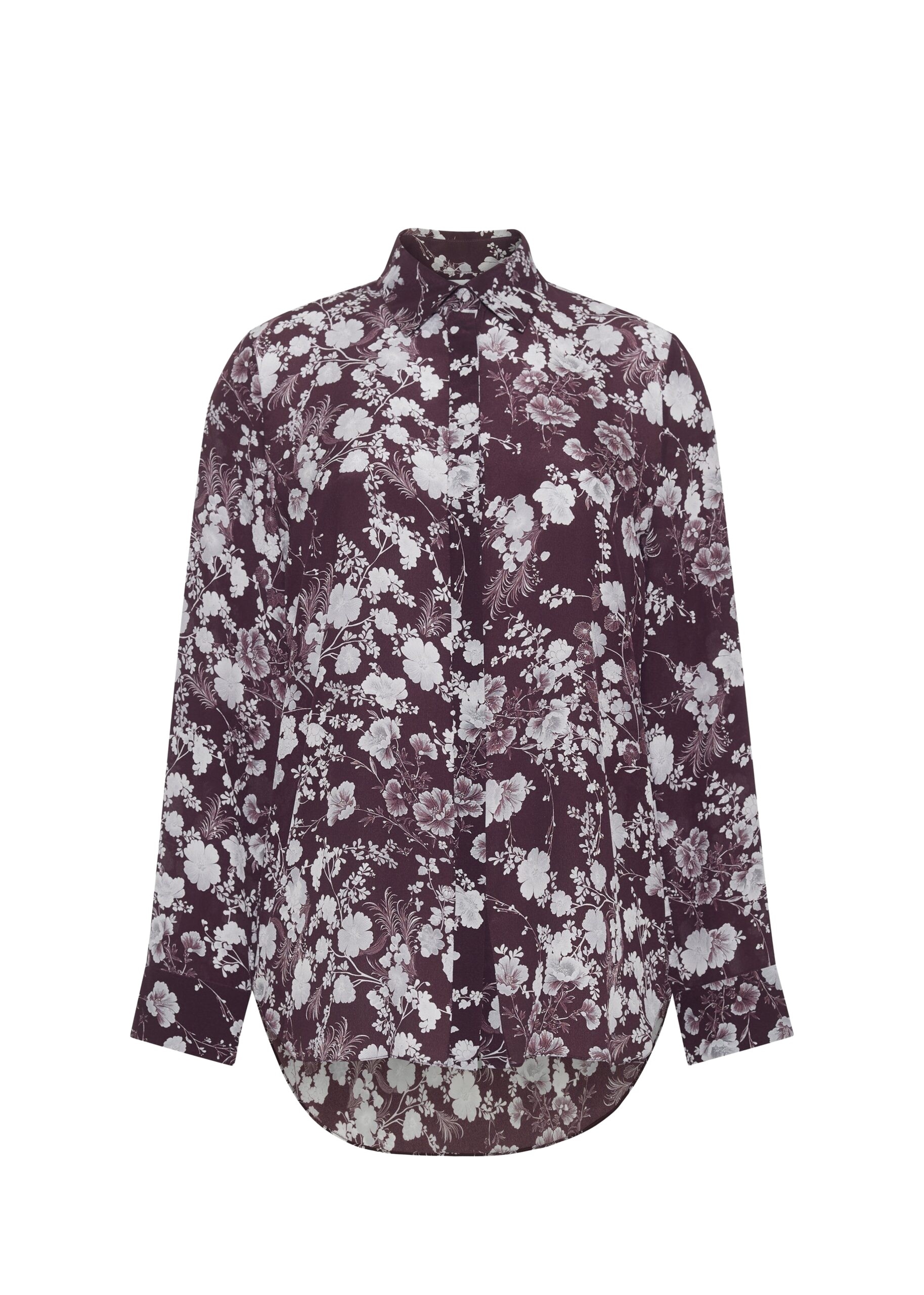 Adam Lippes Mathias Shirt in Aubergine/Silver