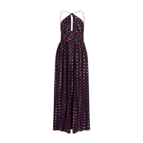 Adam Lippes Minette Dress in Navy Multi