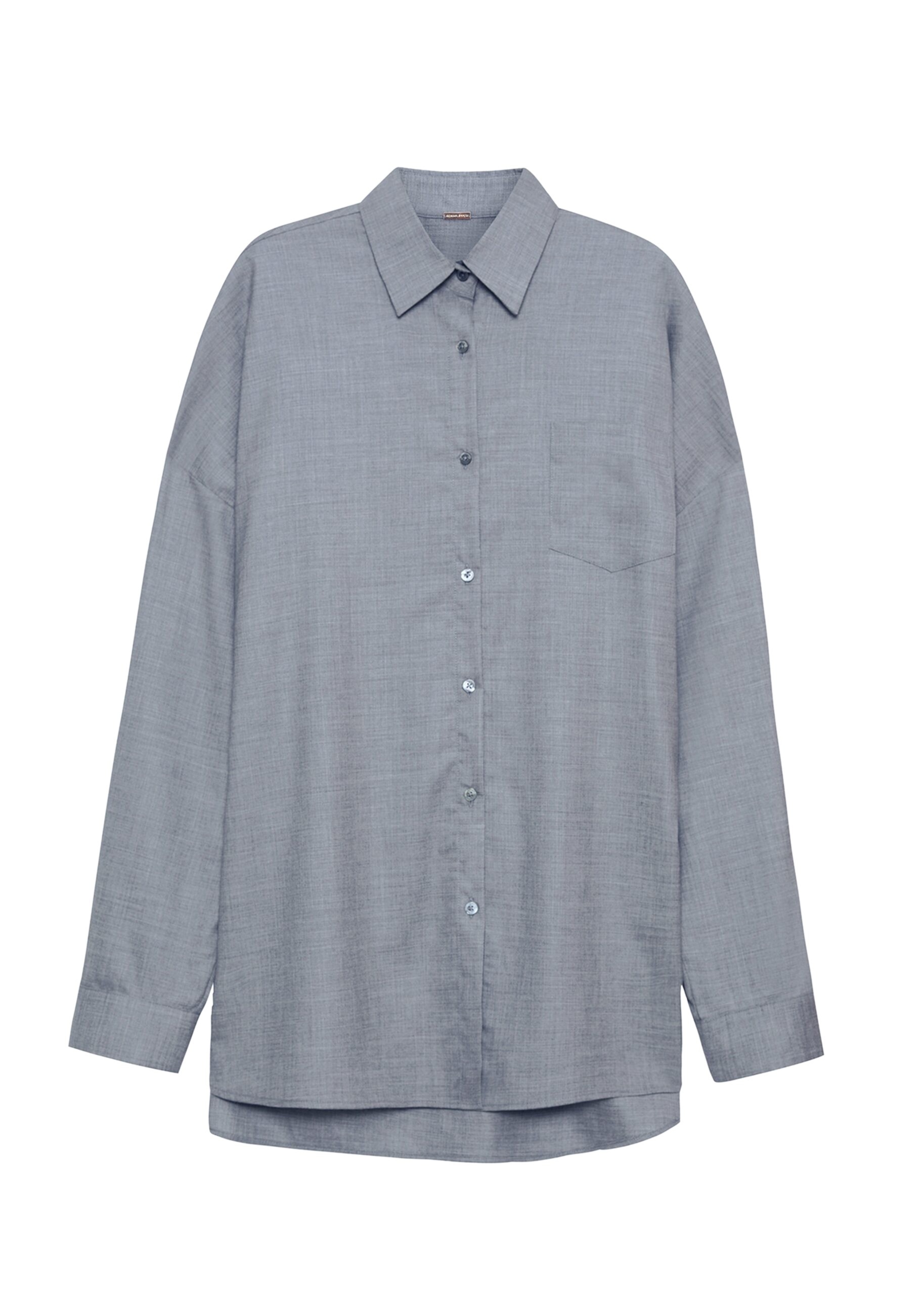 Adam Lippes Perrine Shirt in Heather Grey