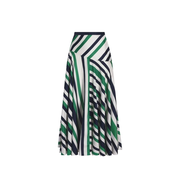 Adam Lippes Thea Skirt in Green Multi