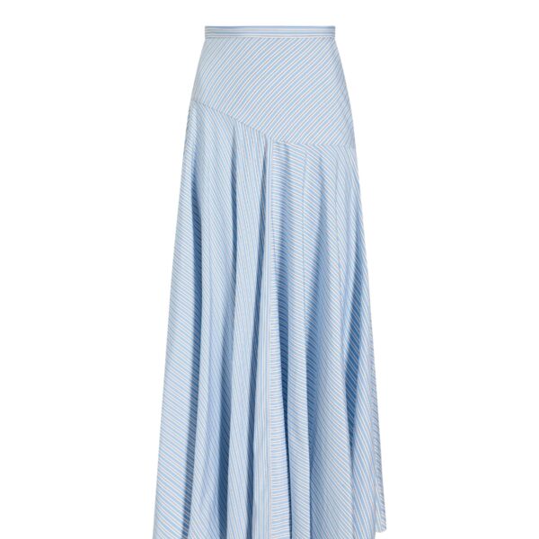 Thea Skirt in Pale Blue/White