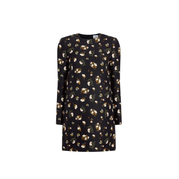 Adam Lippes Tilley Dress in Black Floral