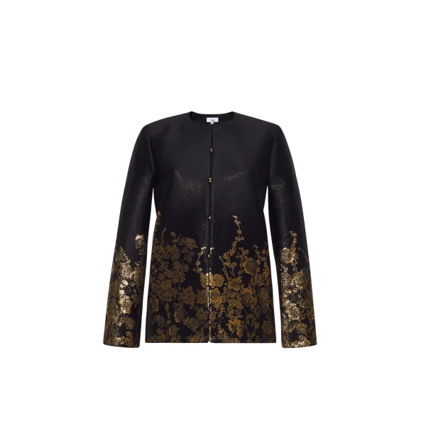 Adam Lippes Valens Jacket in Black/Gold