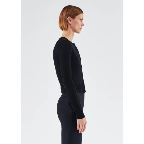 Adam Lippes Worth Cardigan in Black, view 3